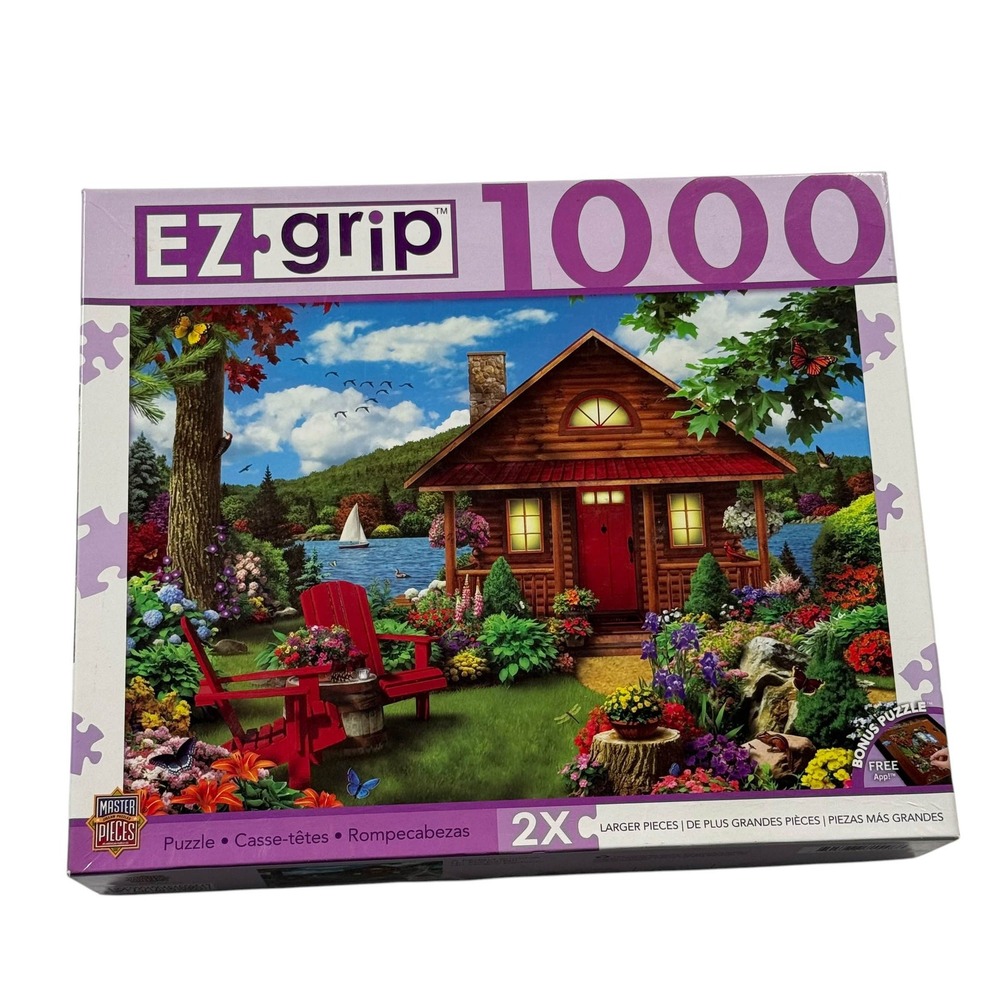 MasterPieces EZ-Grip 1000 Pcs Puzzle A Perfect Summer Cabin Alan Giana UNCOUNTED